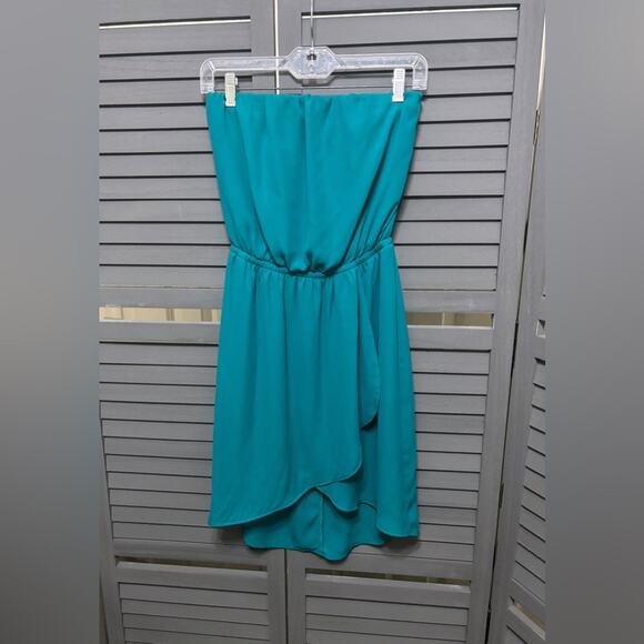 Express Dresses & Skirts - Express Strapless Turquoise Dress Size XS